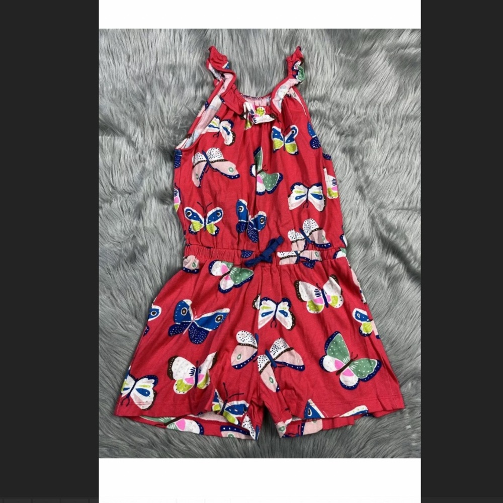 Mini Boden Girls Butterfly Print Romper Size 6/7 Years